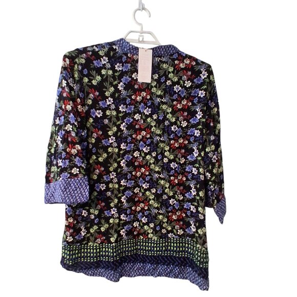 La Cera nwt shirt womens size 3x floral tunic rayon *small flaw - Picture 2 of 6